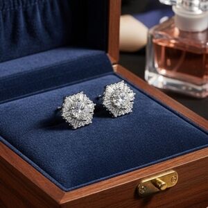 Hexagon Austrian Earrings